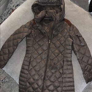 Lauren Ralph Lauren Dark Grey Quilted Puffer Jacket